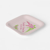 Roze en groene nostalgisch Bord van Floral Paper (Gebogen)