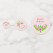 Roze en groene nostalgische Floral Table Confetti (Voorkanten)