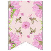 Roze en groene nostalgische platte brander vlaggetjes (Tweede vlag)