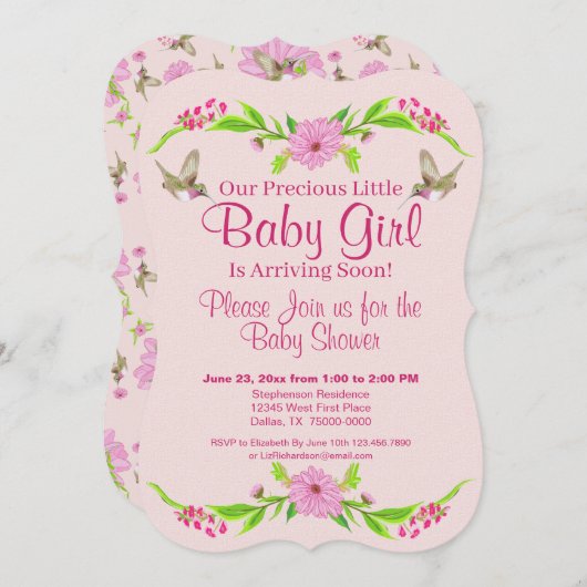 Roze en groene nostalgische platte kaart (Voorkant / Achterkant)