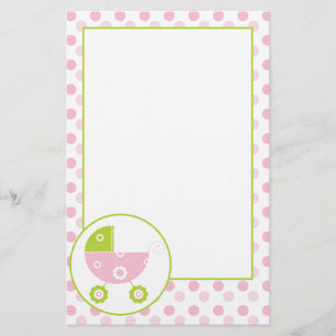 Roze en groene optie 2 briefpapier