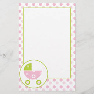 Roze en groene optie 2 briefpapier