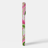 Roze en groene Paisley iPhone 16 hoesje (Achterkant / Rechts)