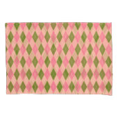 Roze en groene pastel Argyle Plaid Pattern Kussensloop (Voorkant)