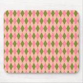 Roze en groene pastel Argyle Plaid Pattern Muismat (Voorkant)