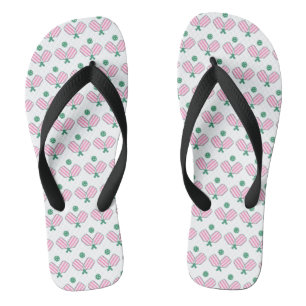 Roze en Groene Pickleball Teenslippers
