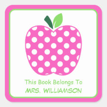 Roze en groene polka stippen boekenlegger voor ler