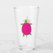 Roze en groene schildpadglas glas (Achterkant)