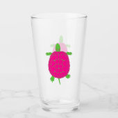 Roze en groene schildpadglas glas (Voorkant)