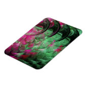 Roze en groene slang Abstract Magneet (Linkerzijde)