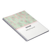 Roze en Groene Spatter Abstract Journal Notitieboek (Rechterzijde)