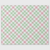 Roze en groene spelden cadeaupapier (Vlak)