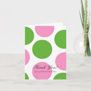 Roze en groene Stippen Bedankt