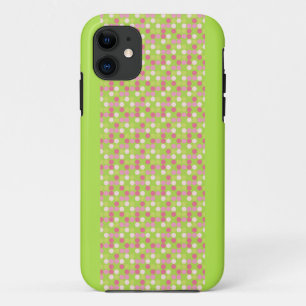 Roze en groene Stippen iPhone 11 Hoesje