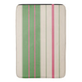 Roze en groene strepen midden-eeuwse moderne badmat (Voorkant Verticaal)