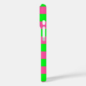 Roze en groene strepen ontwerp Case-Mate iPhone case (Achterkant / Links)