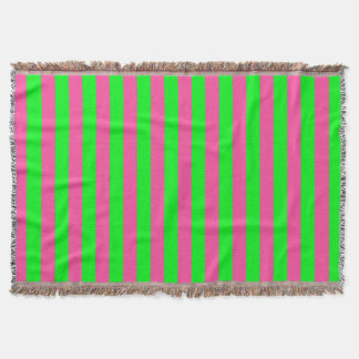 Roze en groene strepen ontwerp deken