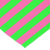Roze en groene strepen ontwerp korte tafelloper (Hoek)