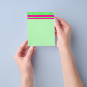 Roze en groene strips flyer (Hand)