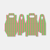 Roze en groene stripverpakking bedankdoosjes (Uitgevouwen)