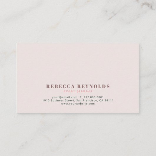 Roze en groene Terrazzo Pattern Modern Visitekaartje (Achterkant)