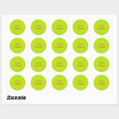 Roze en groene trendy bruiloft ronde sticker (Vel)