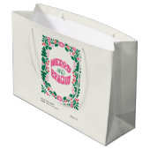 Roze en groene vakantie groot cadeauzakje (Achterkant Gekanteld)