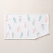 Roze en groene vis bad handdoek (Handdoek)