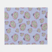 Roze en Groene Vreemde Kwallen Bloem Fleece Deken (Voorkant (Horizontaal))