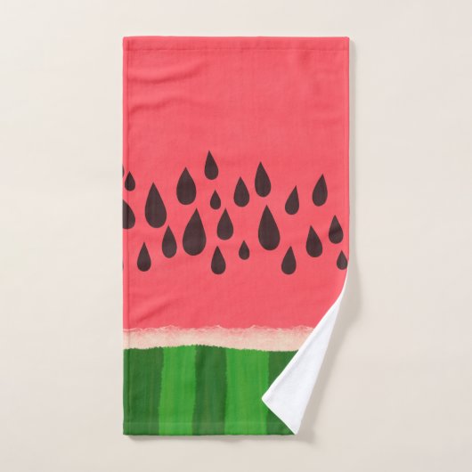 Roze en groene watermeloen bad handdoek (Handdoek)