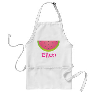 Roze en groene watermeloen gepersonaliseerd Apron Standaard Schort