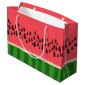 Roze en groene watermeloen groot cadeauzakje (Achterkant Gekanteld)