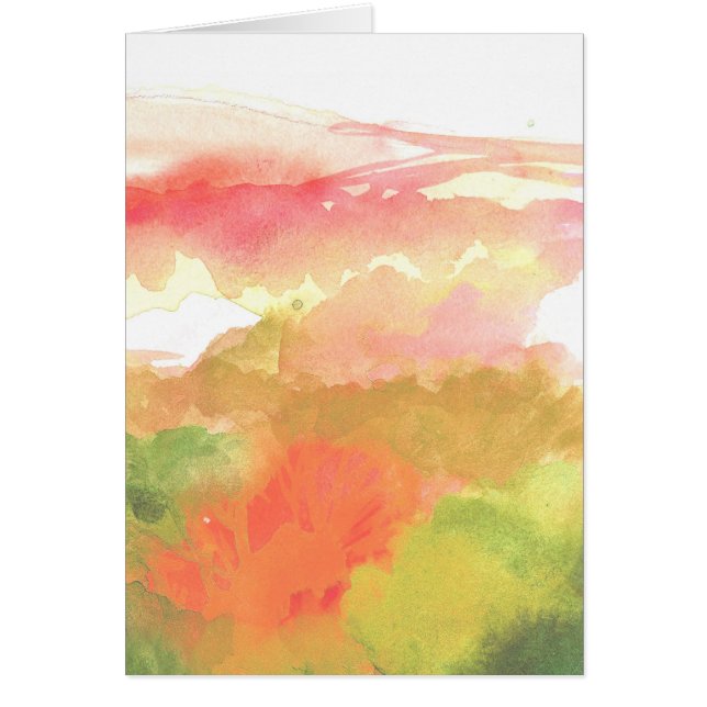 Roze en groene Waterverf van Floral (Voorkant)