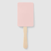 Roze en groene Wavy bruiloft Handwaaier (Achterkant)