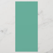Roze en groene Wavy bruiloft Menu (Achterkant)