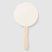 Roze en groene wilde bloem ontwerp op een programm handwaaier (Achterkant)