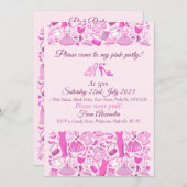 Roze en hete roze mode kaart (Voorkant / Achterkant)