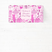 Roze en hete roze modepatroon spandoek (Insitu)