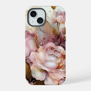 Roze en ivoren Rozen iPhone 15 Hoesje