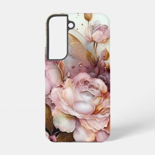 Roze en ivoren Rozen Samsung Galaxy Hoesje