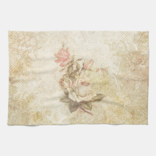  Roze en Ivory Roos Kitchen Towel Theedoek