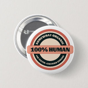 Roze en Koraal 100% Mens enigszins biologisch Ronde Button 5,7 Cm
