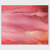 Roze en Koraal Abstract Verpakkingsdocument Cadeaupapier (Vlak)