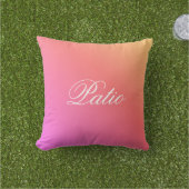 Roze en koraal buitenkussen (Gras)