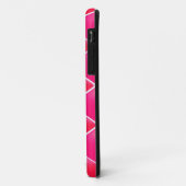 Roze en koraal diamantpatroon Case-Mate iPhone case (Achterkant/links)
