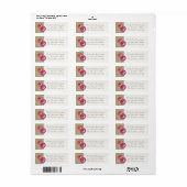 Roze en koraal Gerbera Daisy en Burlap Etiket (Full Sheet)