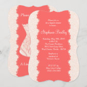 Roze en koraalkorset voor lade kaart (Voorkant / Achterkant)