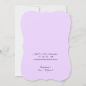 Roze en lavendel Paarse; Uil Baby shower Kaart (Achterkant)