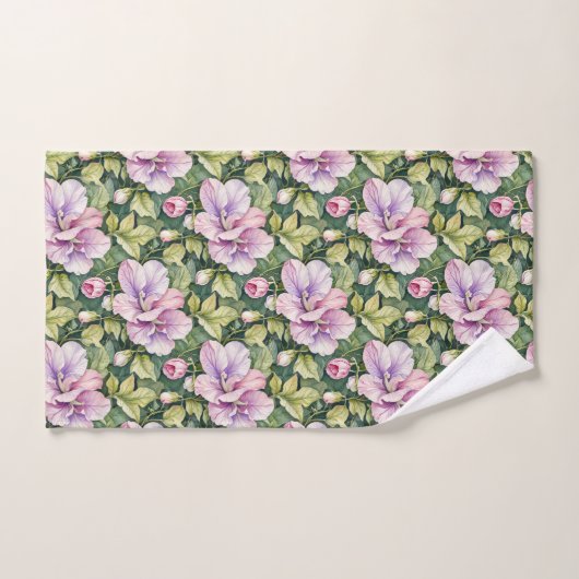 Roze en lavendel zoete erwten bad handdoek (Handdoek)