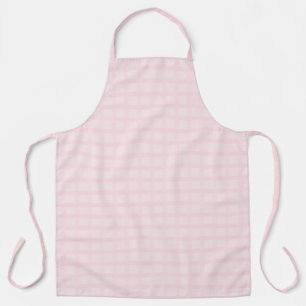 Roze en lavendelblush gingham-patroon schort